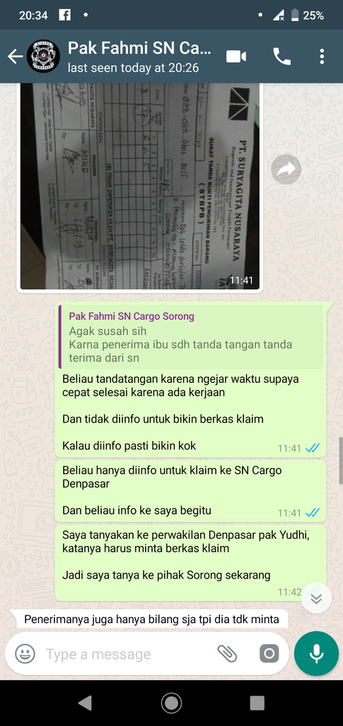 Barang Rusak di SN CARGO, Tapi pihak SN CARGO main lempar-lemparan