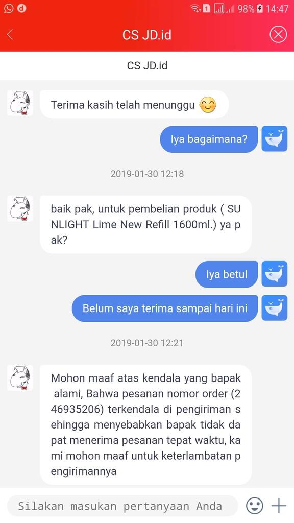 Jd.id penipu barang 4 bulan tidak dikirimkan