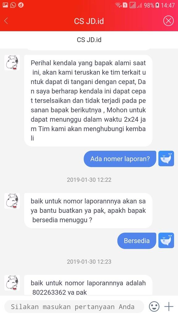 Jd.id penipu barang 4 bulan tidak dikirimkan