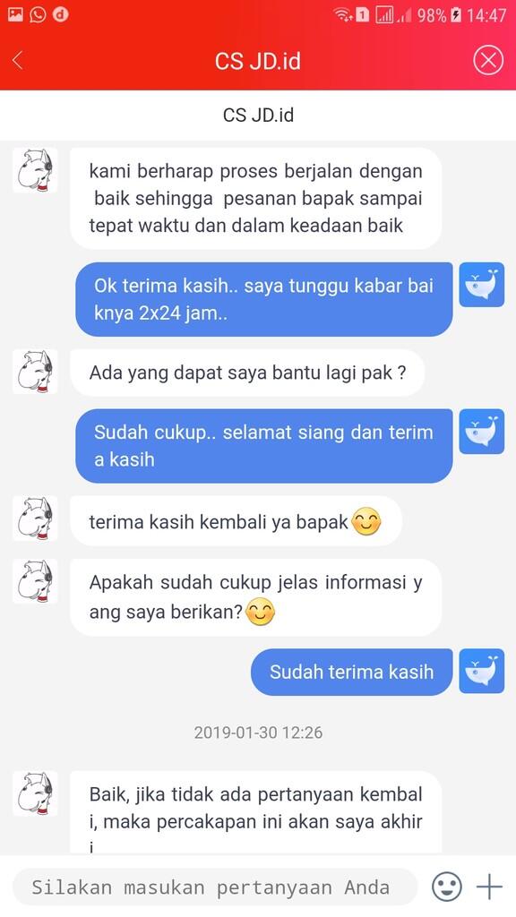 Jd.id penipu barang 4 bulan tidak dikirimkan