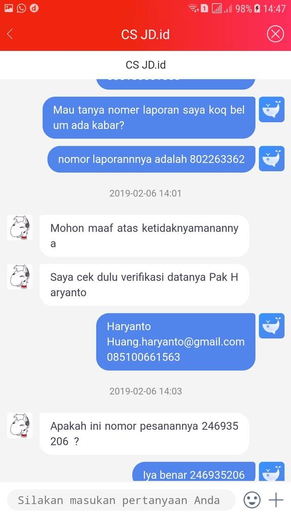 Jd.id penipu barang 4 bulan tidak dikirimkan