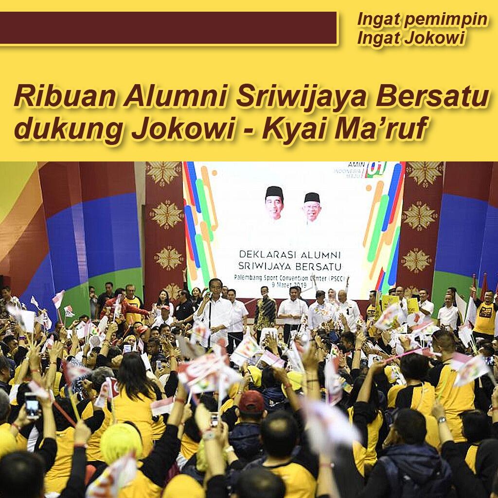 Alumni Sriwijaya Bersatu Deklarasi Dukung Jokowi-Amin