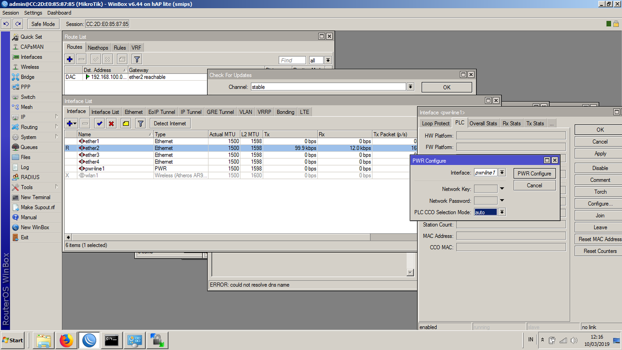 ( ASK ) Interface powerline di MikroTik ?
