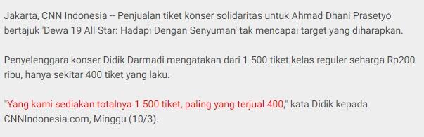 Diminta Surat Izin Konser, Panitia Malah Tunjukkan Izin Kampanye
