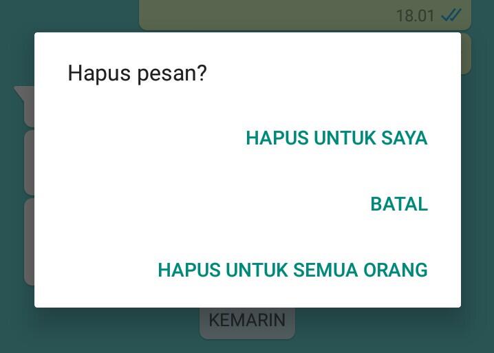 &#91;Tanpa Aplikasi Tambahan&#93;Cara Menghapus Pesan Terkirim Yang Sudah Lebih Dari 7 Menit