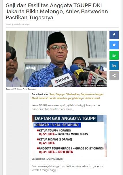 Pergub Baru Anies, Jumlah Anggota TGUPP Tak Lagi Dibatasi