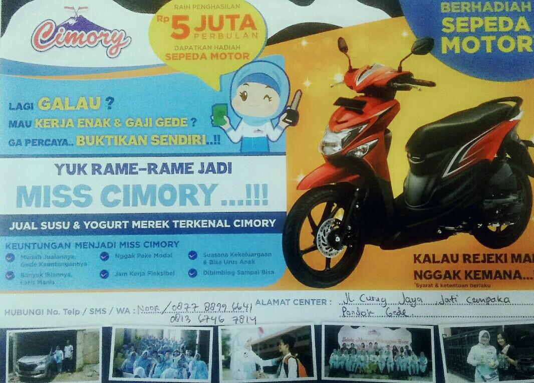 Lowongan Kerja Sales Miss Cimory Jatinegara Cakung Buaran Klender Pondok Kopi