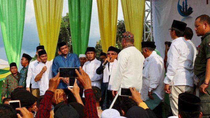 Menantu Jokowi dan Haddad Alwi Dampingi Ma'ruf Amin Hadiri Tabligh Akbar di Paluta