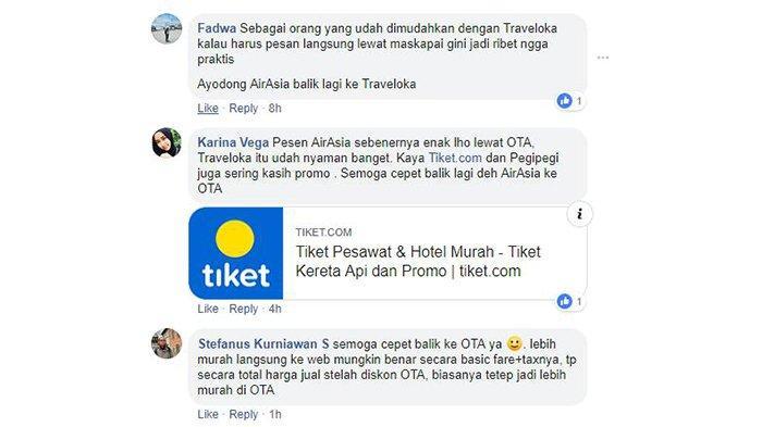 Tak Bisa Temukan Tiket AirAsia di OTA, Begini Tanggapan Para Warganet