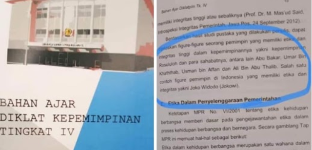 Heboh! Bahan Ajar Diklatpim ASN, Jokowi Disejajarkan dengan Khulafaur Rasyidin 