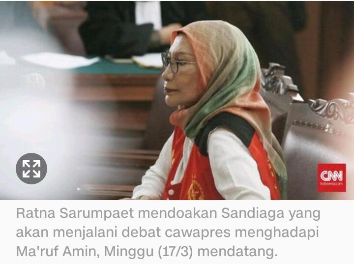 Pesan Ratna Sarumpaet ke Sandi untuk Debat: Good Luck