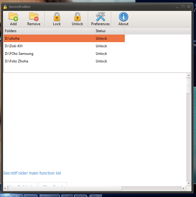 aplikasi secretFolder menghilangkan dokumen