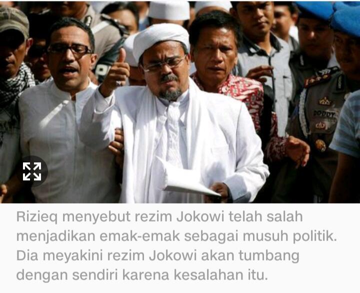 Puji Militansi Emak - emak, Rizieq Sebut Rezim Salah Cari Musuh 