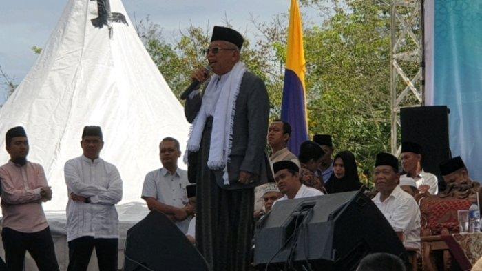 Ultah ke-76, Ma&rsquo;ruf Amin Dapat Kejutan dari Cucu Saat Kampanye