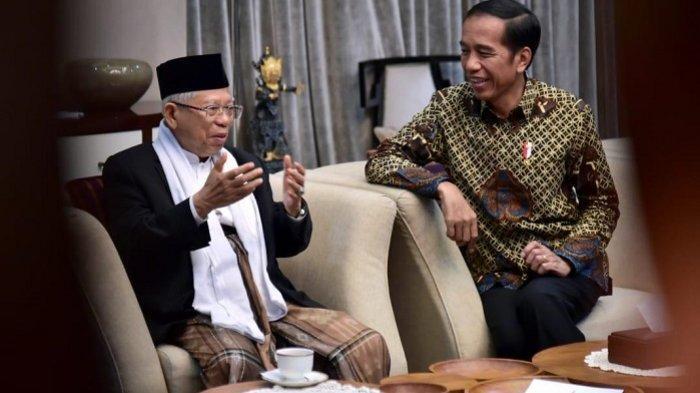 Maruf Amin Temui Jokowi di Istana Kepresidenan