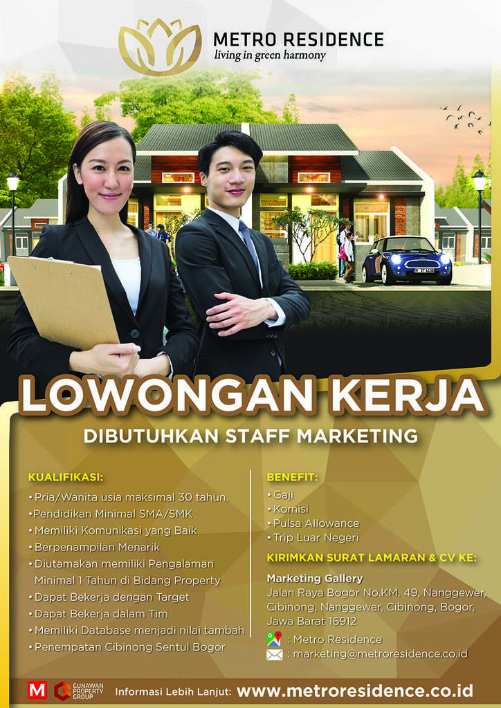 Lowongan Kerja Marketing Staff