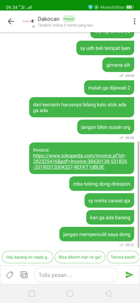 Kecewa sama Tokopedia 