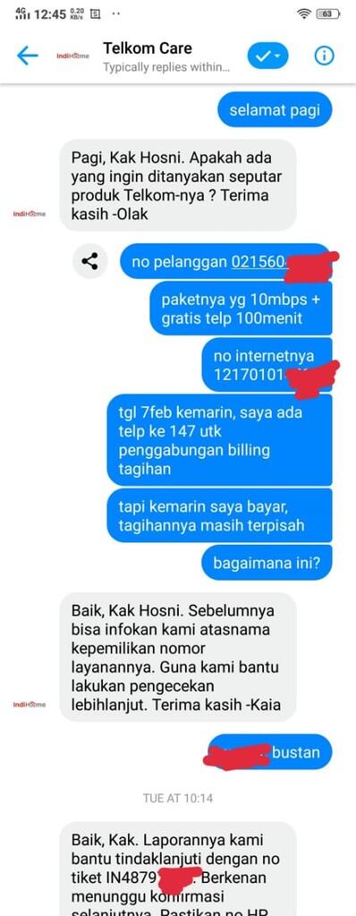 INDIHOME TOLONG KELUHAN SAYA CEPAT DI KERJAKAN! SAYA SANGAT KECEWA!