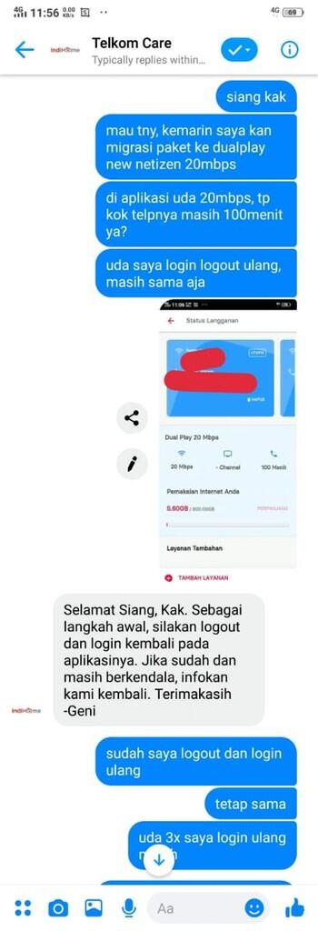 INDIHOME TOLONG KELUHAN SAYA CEPAT DI KERJAKAN! SAYA SANGAT KECEWA!