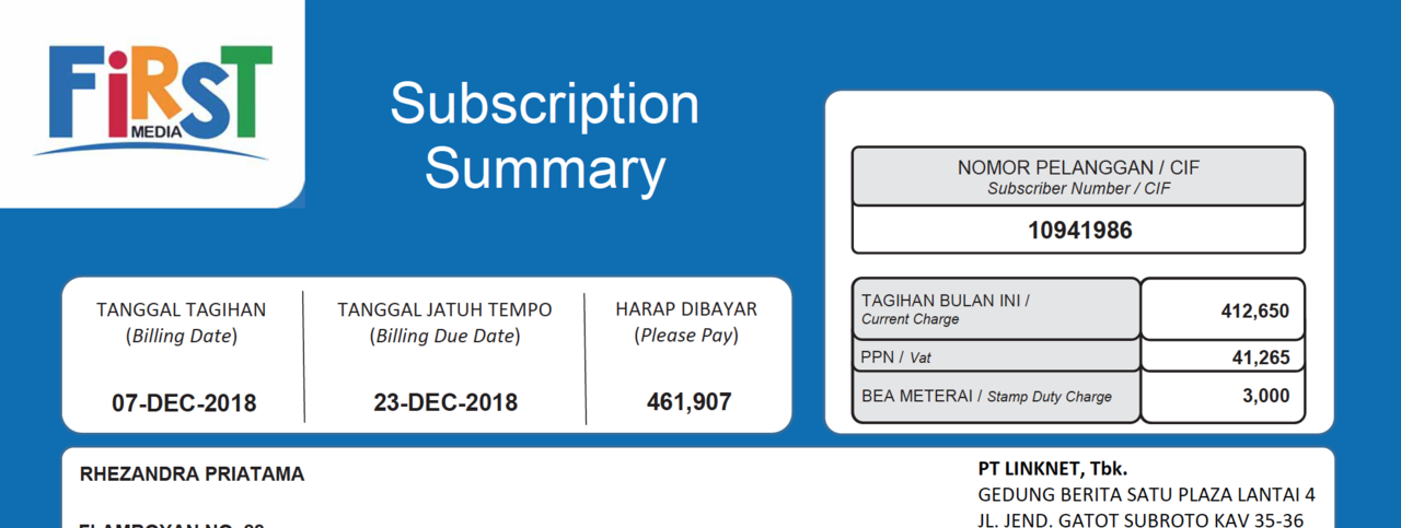 Kualitas Firstmedia Sangat Buruk