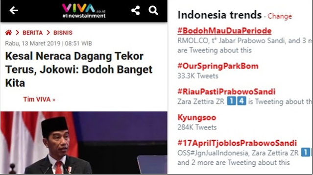 “Bodoh Banget Kita” Ala Jokowi Dilawan Orang #BodohMauDuaPeriode