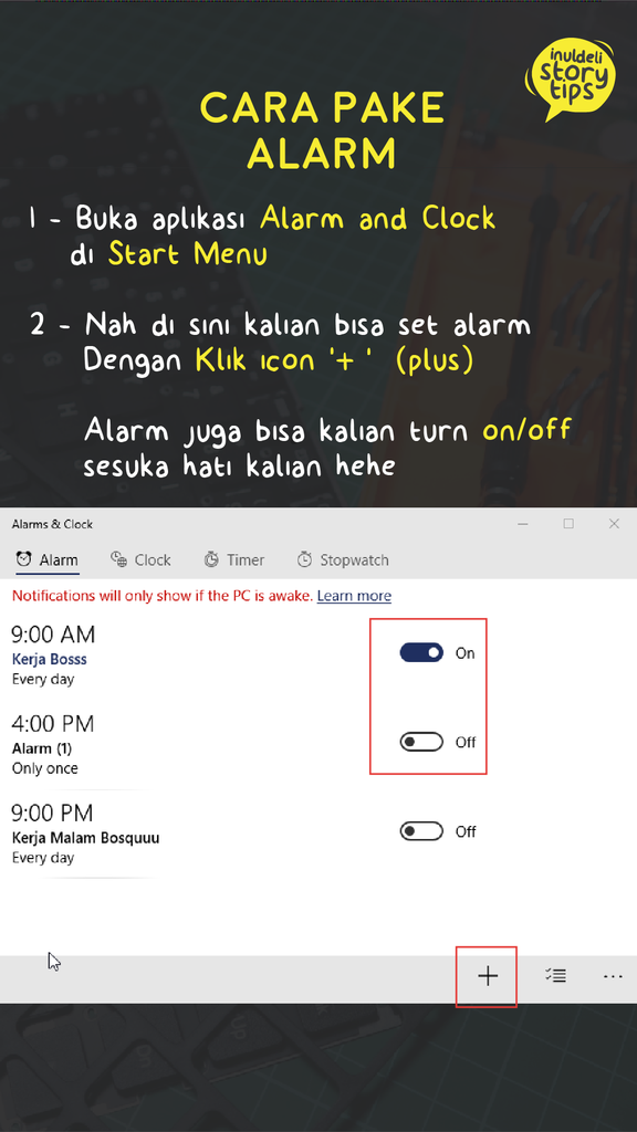 MANFAATKAN ALARM DI WINDOWS 10