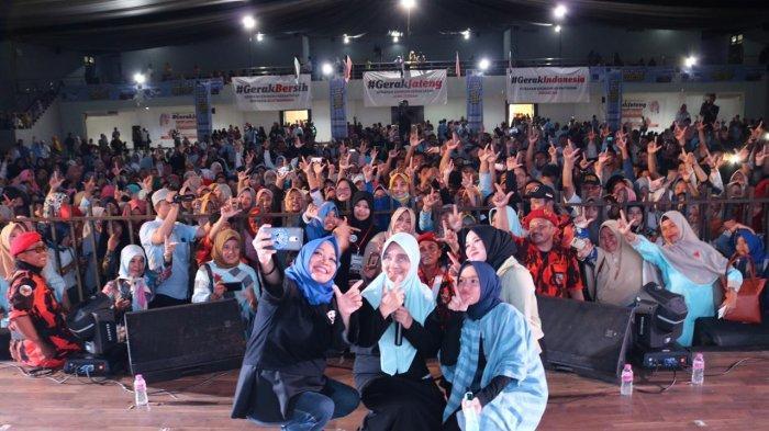 Rustriningsih Motori Relawan GerakJateng Ramaikan Konser Indonesia Menang di Semarang