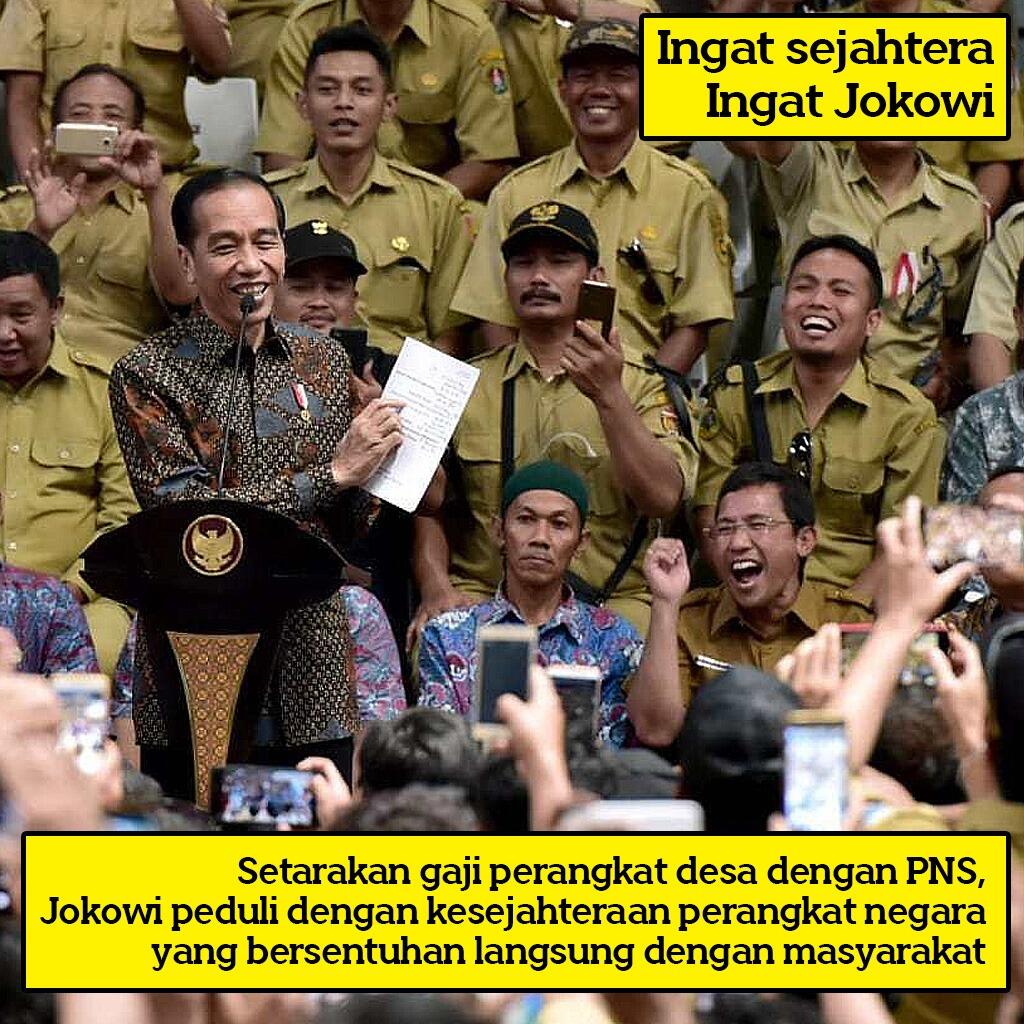 Setarakan Gaji Perangkat Desa, Jokowi Dinilai Jalankan Nawa Cita-nya