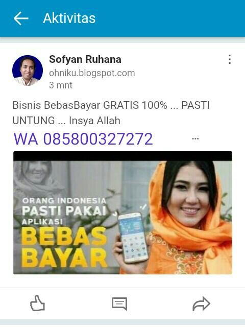 Lowongan bisnis menjadi Regional Support ( RS ) BebasBayar