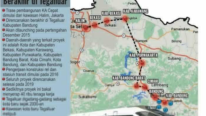 Kereta Cepat Jakarta-Bandung akan Terhubung dengan Jalur Kereta ke Kota Bandung