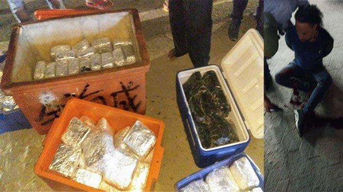 BNNP Kalbar Gagalkan Penyelundupan 100 Kg Sabu yang Dikemas Dalam Fiber Ikan
