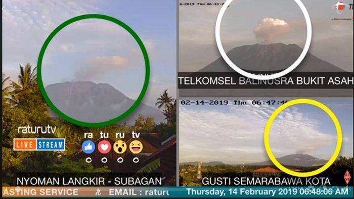 Gunung Agung Semburkan Abu Vulkanik, Sejumlah Daerah Gelap Diguyur Hujan Abu