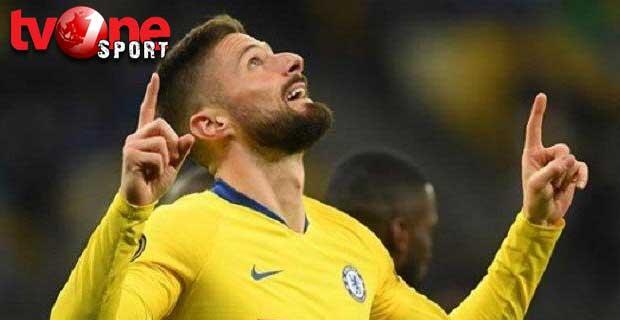 Hat-trick Giroud Antar Chelsea Menang Atas Dynamo Kiev 5-0