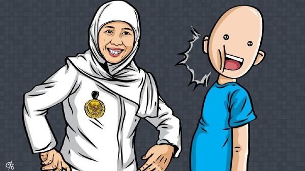 Seperti Ini Meme 'Tuman' Versi Gubernur Khofifah