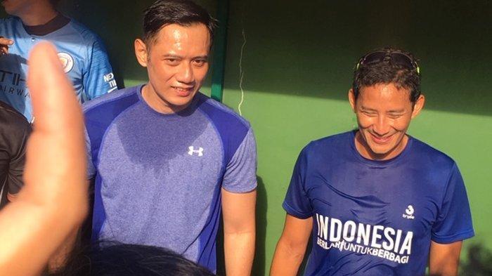 Main Basket Bareng, AHY Beri Dukungan Moral kepada Sandiaga Jelang Debat Cawapres