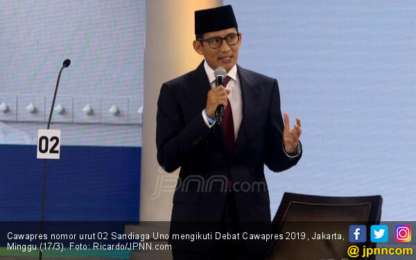 Debat Cawapres: Sandiaga Uno Janji Sejahterakan Guru Honorer