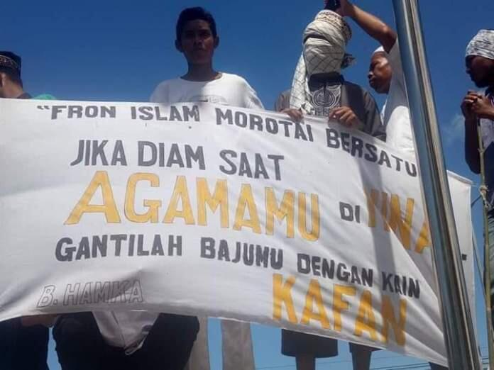 Protes Baptis Massal, Front Umat Islam Morotai Bersatu Turun ke Jalan