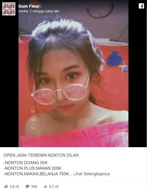 Fakta Sebenarnya Gadis Cantik Open Jasa Temani Nonton Dilan