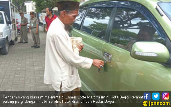 Ternyata Pengemis Itu Punya Mobil Pribadi, Juragan Angkot dan Beristri Tiga