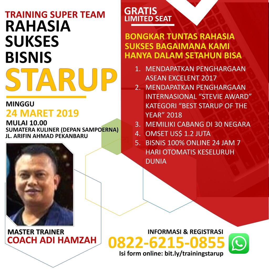 Training Rahasia Sukses Starup Pekanbaru