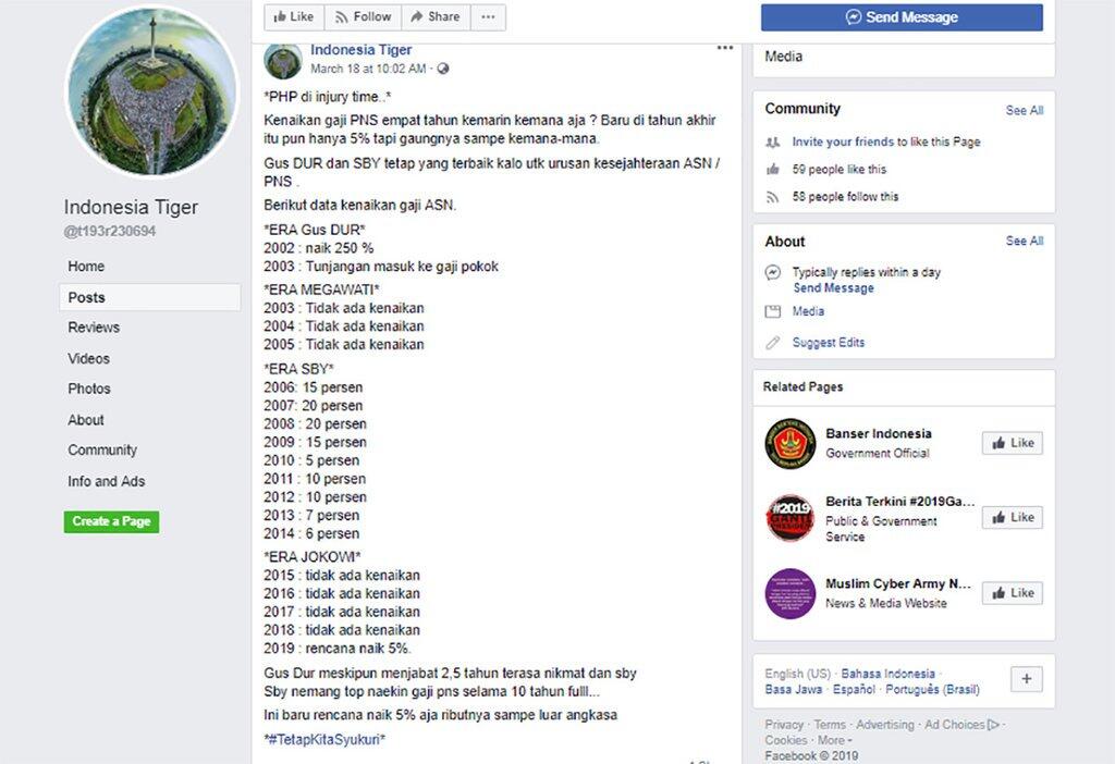 Daftar Kenaikan Gaji PNS yang Dicuit Andi Arief, Hoaks atau Fakta?