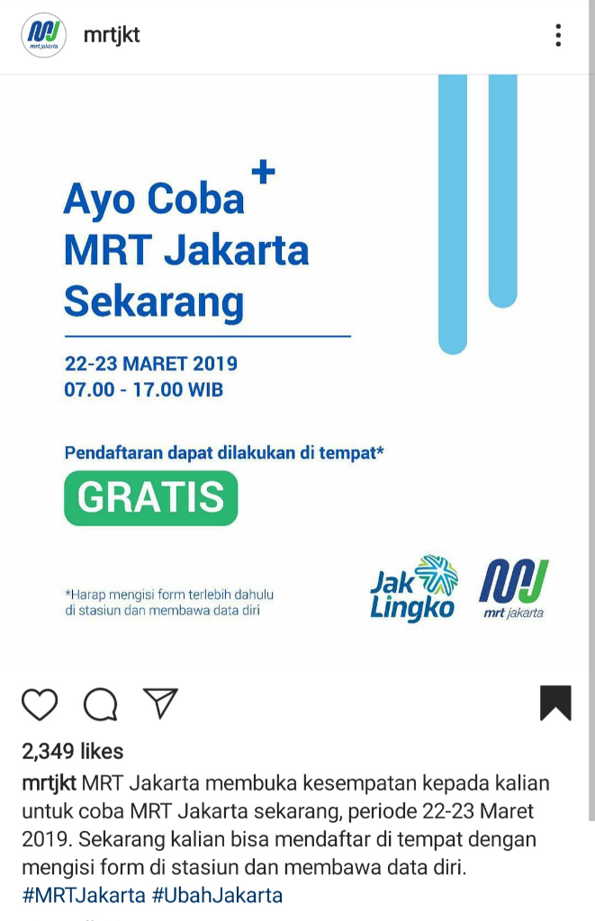 Baru Mau Ikut Uji Coba MRT Jakarta? Perhatikan Hal Ini Gan!