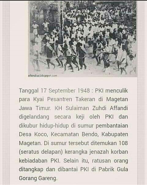 Komunis kangen sama sumur, Masjid dibanyumas dirusak, Al Quran dibuang ke sumur
