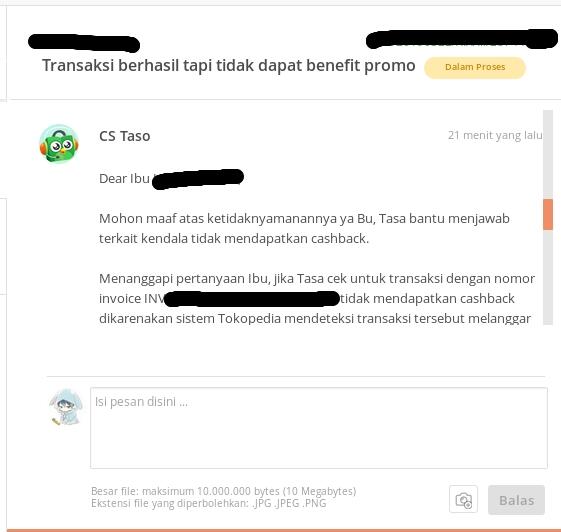 PENIPUAN TOKOPEDIA CASHBACK BELANJA MARET MANTAP