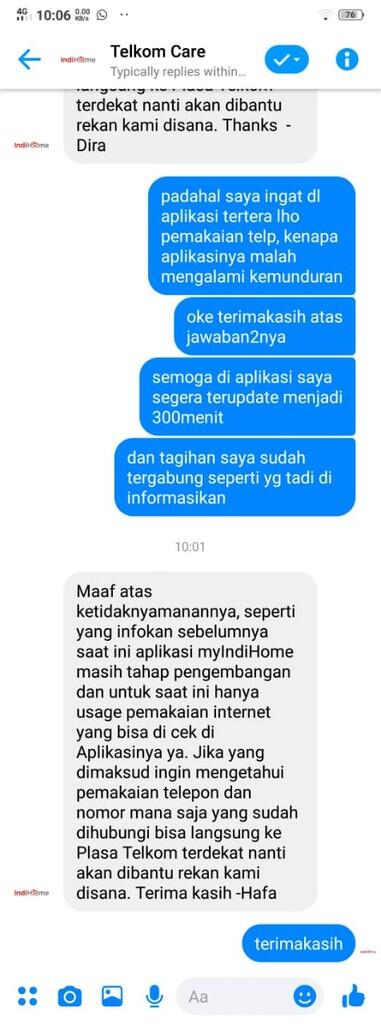 INDIHOME TOLONG KELUHAN SAYA CEPAT DI KERJAKAN! SAYA SANGAT KECEWA!