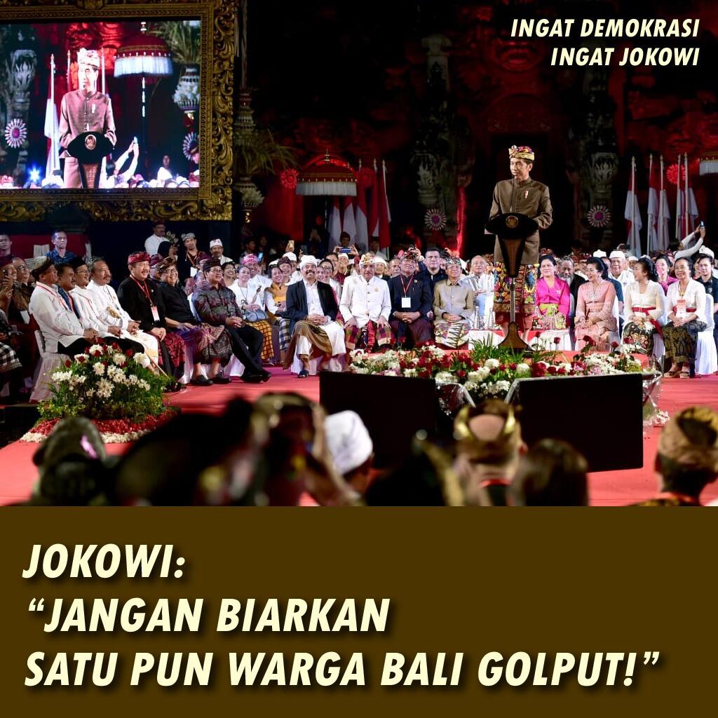 Jokowi: Jangan Biarkan Satu Orang Pun di Bali yang Golput