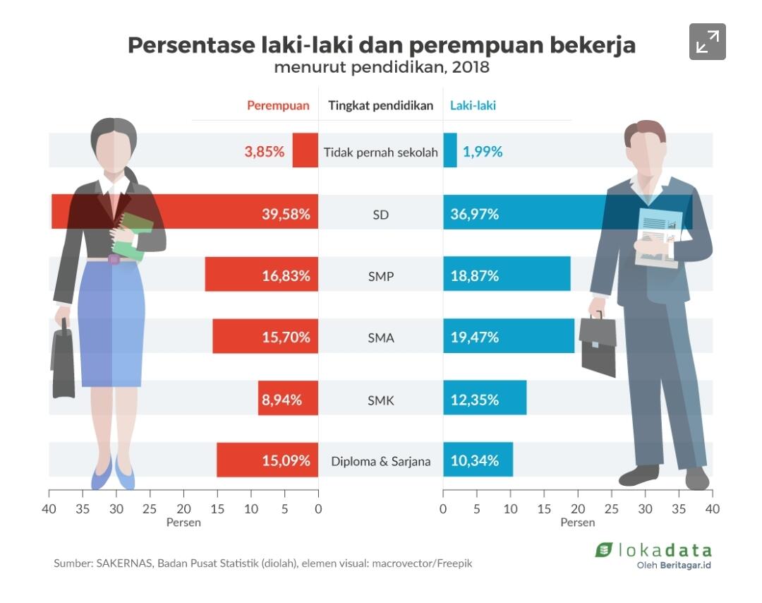 Pekerja Indonesia didominasi lulusan SD