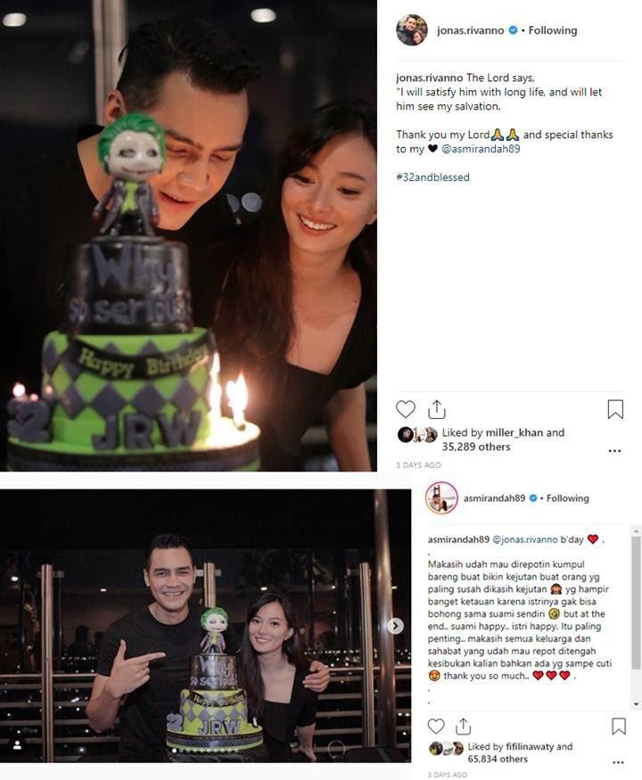 Disumpahi Masuk Neraka, Asmirandah Tepis Nyinyiran Haters di Ultah Jonas ke-32