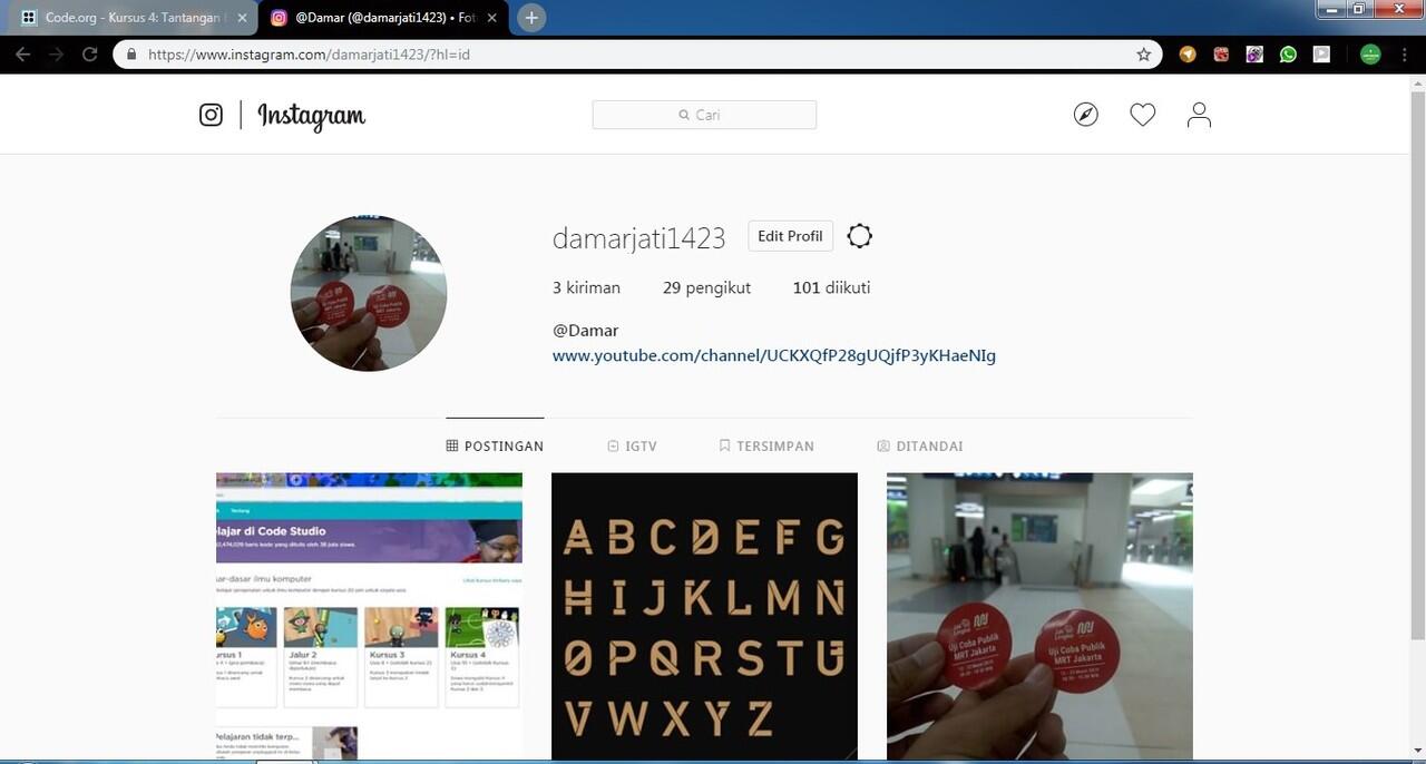 Cara upload gambar di instagram via google chrome Browser
