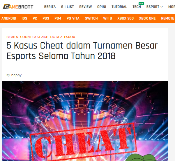 CHEATING DALAM GAME ITU DIPERBOLEHKAN 